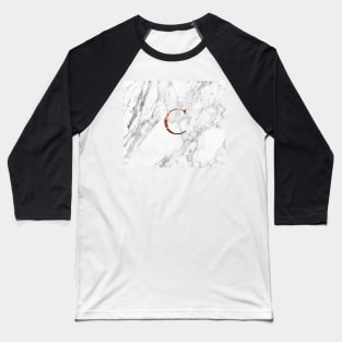 Monogram rose marble C Baseball T-Shirt